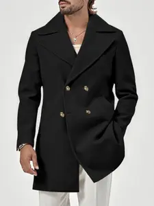 StyleCast x Revolte Men Double-Breasted Over-Coat