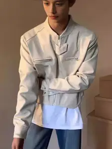 StyleCast x Revolte Men Mandarin Collar Insulator Outdoor Tailored Jacket