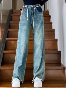 StyleCast x Revolte Women Relaxed Fit Heavy Fade Jeans