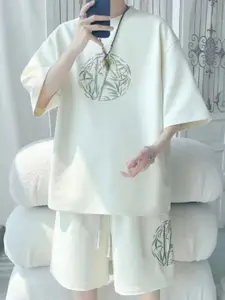 StyleCast Printed Round Neck Tshirt With Shorts