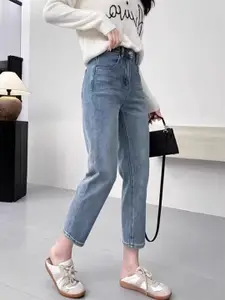 StyleCast Women Straight Fit High-Rise Light Fade Jeans