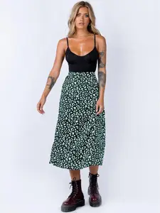 StyleCast x Revolte Printed Flared Midi Skirt
