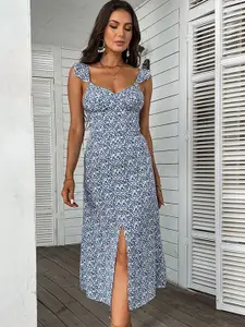 StyleCast Floral Print A-Line Midi Dress