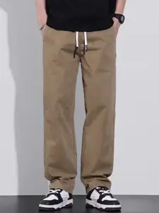 StyleCast x Revolte Men Straight Fit Easy Wash Trousers