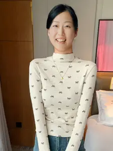 StyleCast Women Printed Long Sleeves Sweater