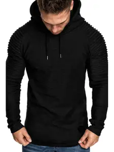 StyleCast x Revolte Men Solid Hood Cotton Pullover Sweatshirt