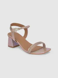 Killer Women Embellished Open Toe Block Sandals