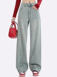 StyleCast Women Straight Fit High-Rise Denim Jeans