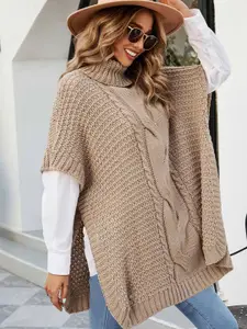StyleCast Women Cable Knit Longline Poncho