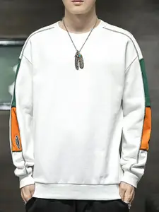 StyleCast x Revolte Men Colourblocked Cotton Sweatshirt