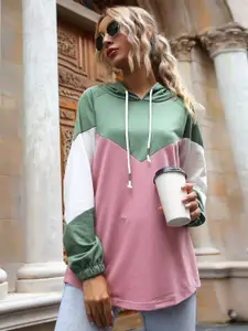 StyleCast Colorblocked Hooded Long Sleeve Pullover Sweatshirts