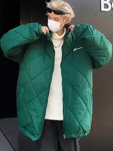 StyleCast x Revolte Men Solid Mock Collar Oversized Jackets