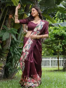 Anouk Woven Design Zari Silk Blend Tussar Saree