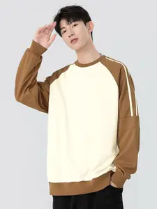 StyleCast x Revolte Men Colourblocked Round Neck Sweatshirt
