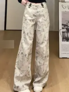 StyleCast x Revolte Women Straight Fit Light Fade Printed Jeans