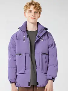 StyleCast x Revolte Men Mock Collar Solid Casual Padded Jacket