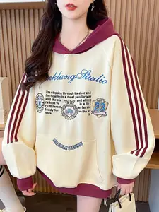 StyleCast x Revolte Women Graphic Printed Hooded Sweatshirt