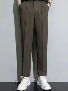 StyleCast x Revolte Men Loose Fit Pleated Formal Trousers