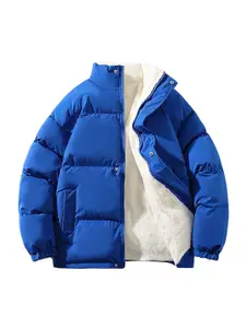 StyleCast x Revolte Men Mock Collar Solid Casual Parka Jacket