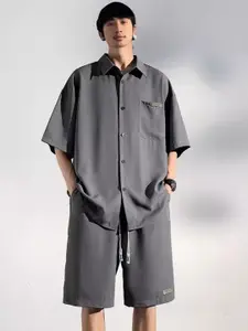 StyleCast Shirt Collar Short Sleeves Shirt With Shorts