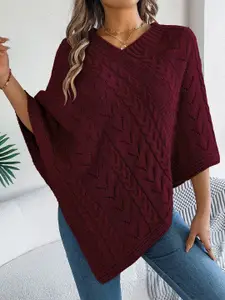StyleCast x Revolte Women Cable Knit Pullover Poncho