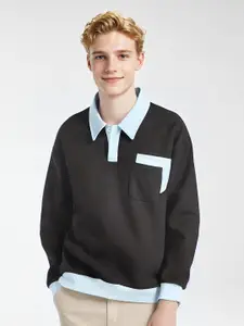 StyleCast x Revolte Men Colourblocked Sweatshirt