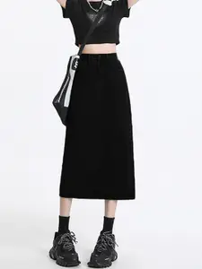 StyleCast x Revolte Women Mid Rise Straight A-Line Midi Skirt