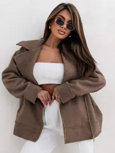 StyleCast x Revolte Self Design Open Front Shrug