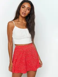 StyleCast x Revolte Women Printed Flared Mid Rise Mini Skirt