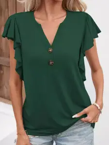 StyleCast Women Flutter Sleeve Top