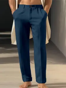 StyleCast x Revolte Men Cotton Easy Wash Regular Fit Trousers