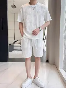 StyleCast Self Design Round Neck T-Shirt With Short