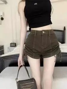 StyleCast Women Slim Fit High-Rise Shorts