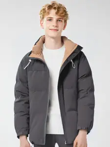 StyleCast x Revolte Men Mock Collar Solid Casual Padded Jacket