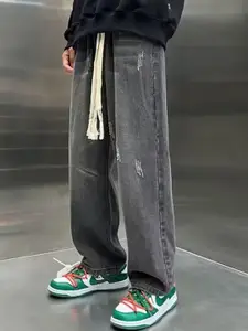 StyleCast Men Relaxed Fit Low Distress Jeans