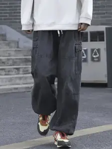 StyleCast x Revolte Men Wide Leg Mid-Rise Jeans