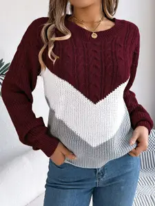 StyleCast x Revolte Women Colourblocked Pullover Sweater