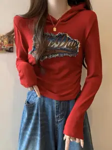 StyleCast Women Graphic Printed Hooded Sweatshirt