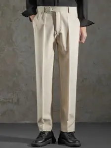 StyleCast x Revolte Khaki Easy Wash Pleated Regular Fit Formal Trousers