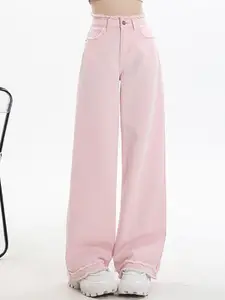 StyleCast x Revolte Women Wide Leg Slash Knee Jeans