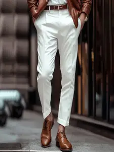 StyleCast x Revolte Men Slim Fit Easy Wash Formal Trousers