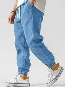StyleCast x Revolte Men Easy Wash Regular Fit Mid-Rise Cotton Jogger