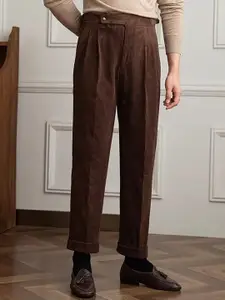 StyleCast x Revolte Men Textured Easy Wash Trousers