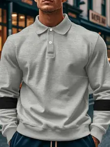 StyleCast x Revolte Men Solid Polo Collar T-shirt