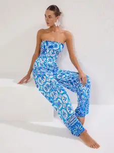 Trendyol Printed Top With Trousers Co-Ords