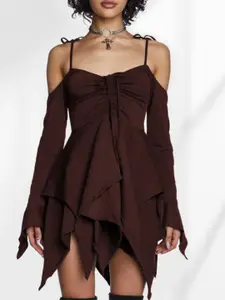 StyleCast Women Solid Fit & Flare Dress