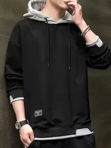 StyleCast x Revolte Men Colourblocked Hooded Sweatshirt