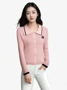 StyleCast Women Lapel Collar Cardigan Sweater