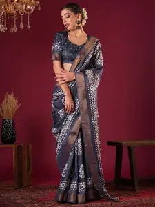 Anouk Floral Printed Zari Sungudi Saree