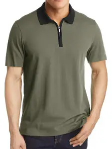 StyleCast x Revolte Men Solid Polo Collar T-shirt